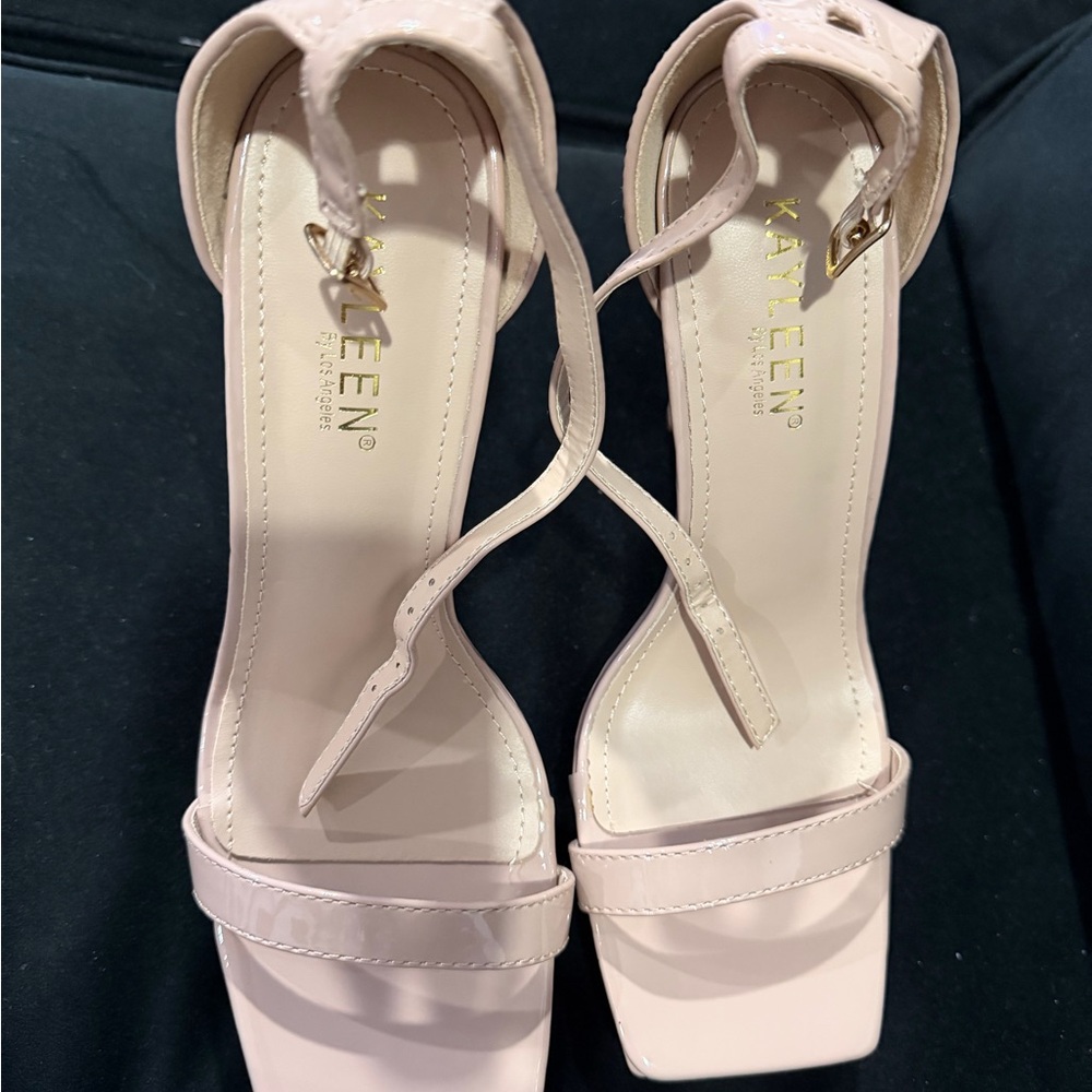 KAYLEEN By Los Angeles Blush Strappy Heels